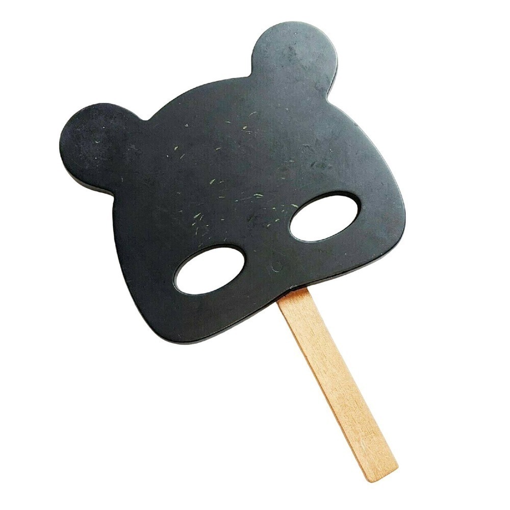 Montessori Waldorf Wooden Chalk Mask Handmade from Tulum